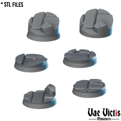 Stone Floors Round and Square Bases for use in Tabletop Wargames by Vae Victis