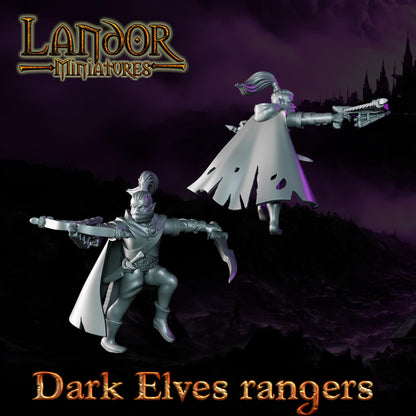 Dark elves rangers, Modular Dark Elven miniatures by Landor Miniatures! Dark Elves for Fantasy Wargames