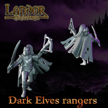 Dark elves rangers, Modular Dark Elven miniatures by Landor Miniatures! Dark Elves for Fantasy Wargames