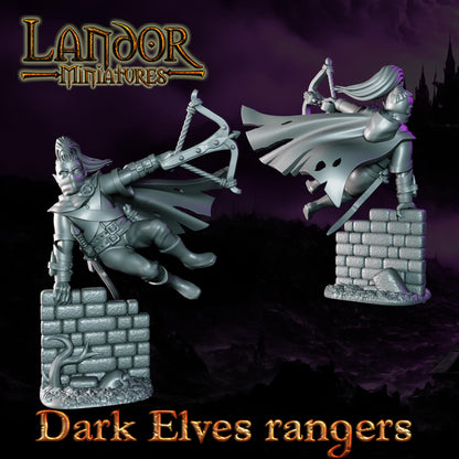 Dark elves rangers, Modular Dark Elven miniatures by Landor Miniatures! Dark Elves for Fantasy Wargames