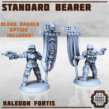 Command Squad - Kaledon Fortis Army, Sci-Fi Space Militia Soldiers by Print Minis