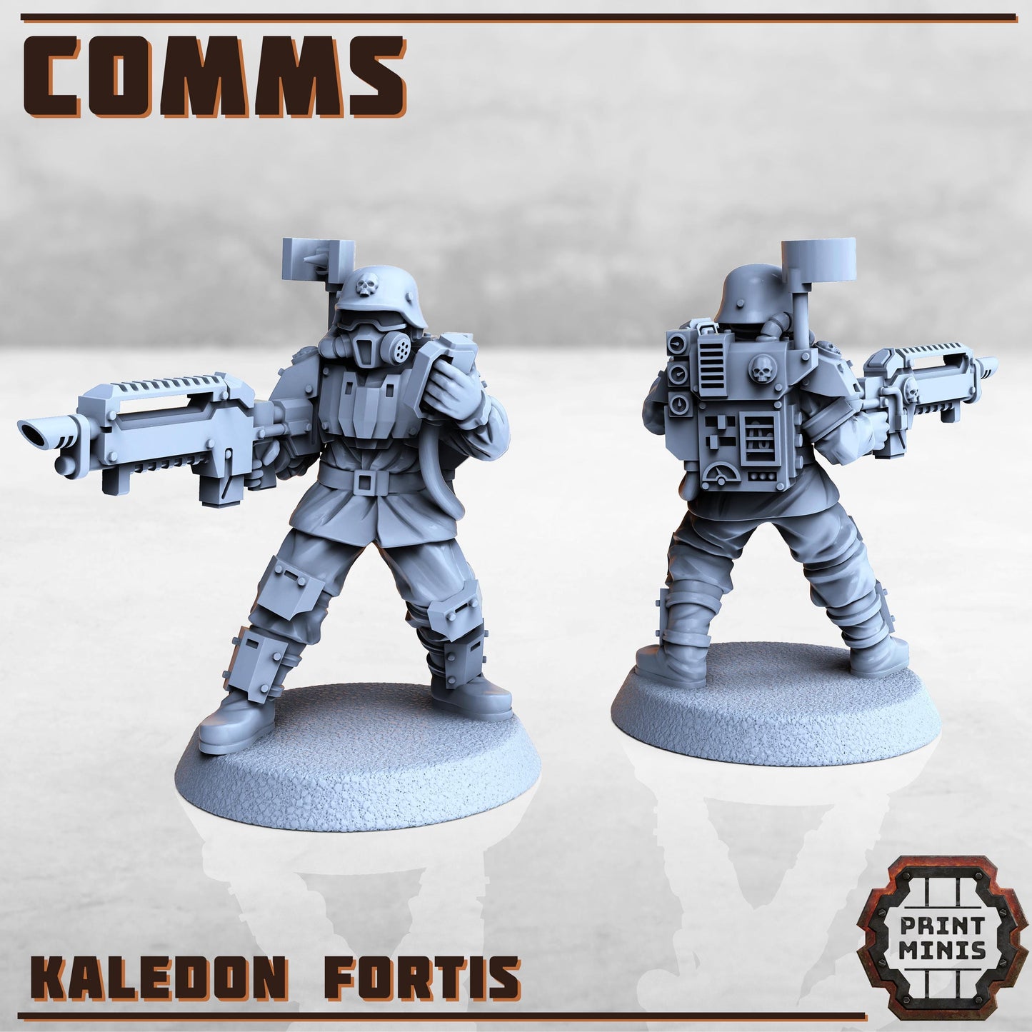 Command Squad - Kaledon Fortis Army, Sci-Fi Space Militia Soldiers by Print Minis