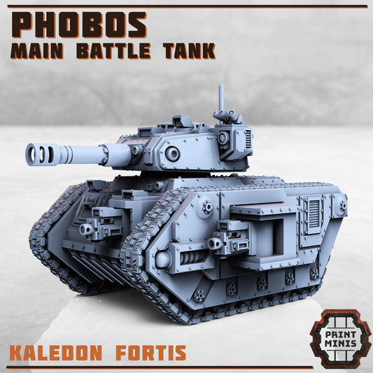 Phobos Main Battle Tank - Kaledon Fortis Army, Sci-Fi Space Militia Soldiers by Print Minis