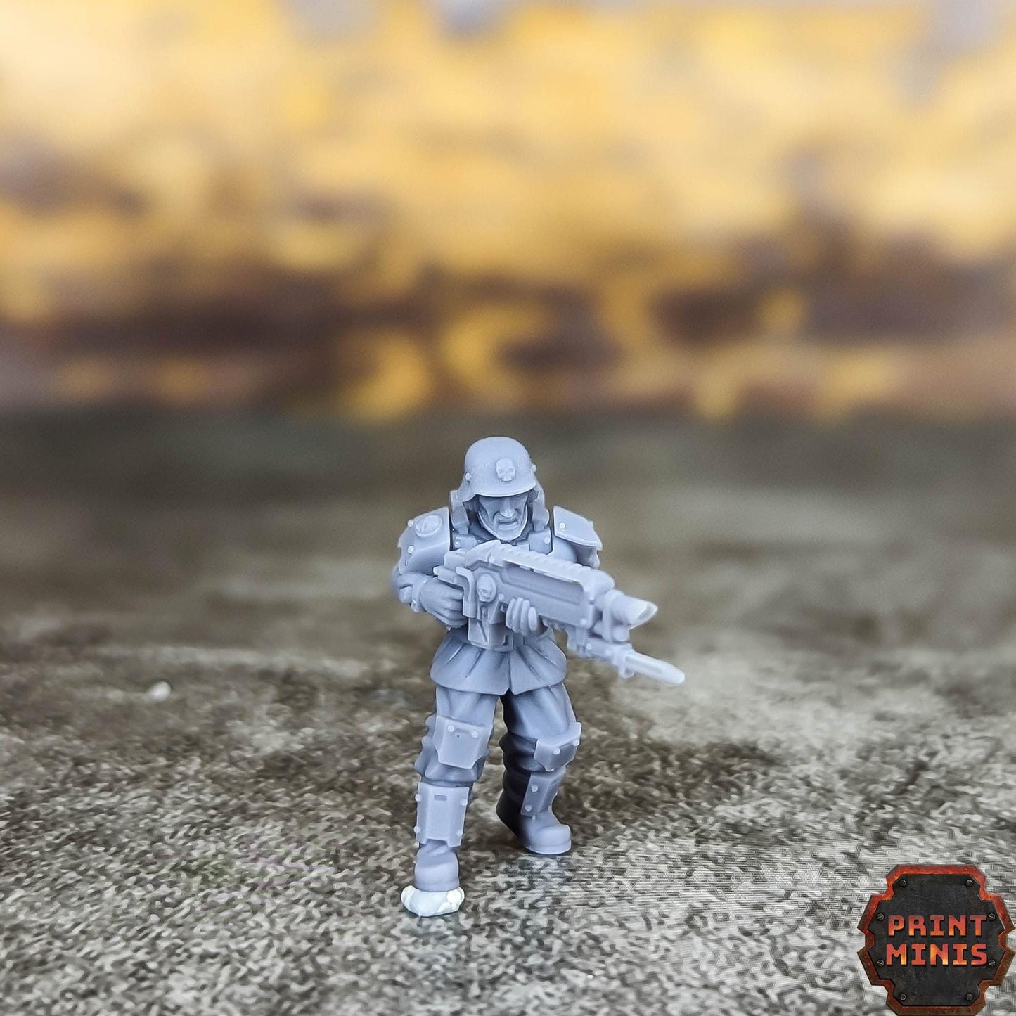 Male Infantry - Kaledon Fortis Army, Sci-Fi Space Militia Soldiers by Print Minis