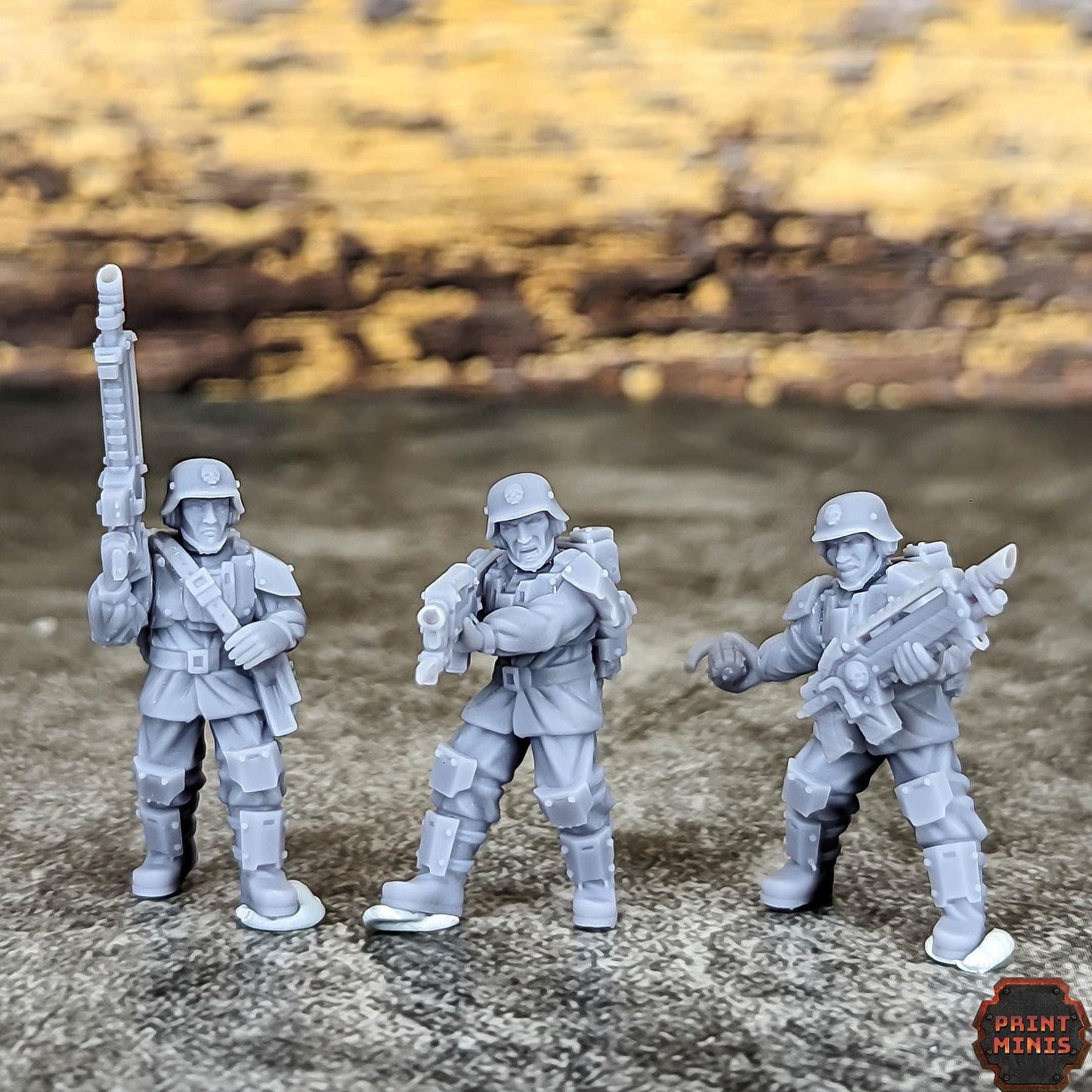 Male Infantry - Kaledon Fortis Army, Sci-Fi Space Militia Soldiers by Print Minis