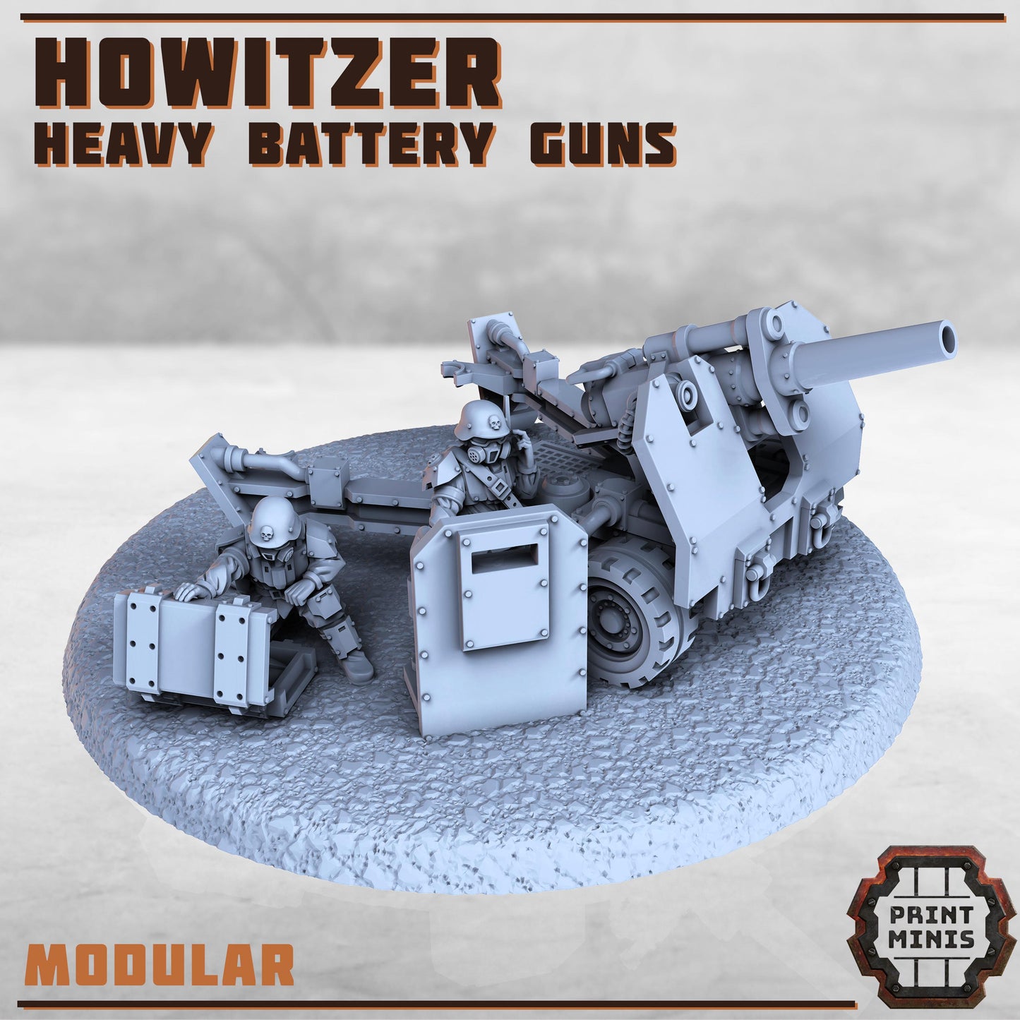 Heavy Battery - Kaledon Fortis Army, Sci-Fi Space Militia Soldiers by Print Minis