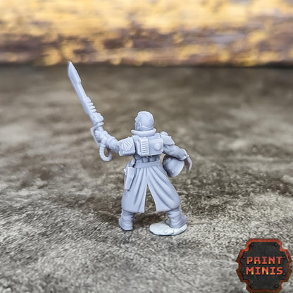 Kaledon Commander - Kaledon Fortis Army, Sci-Fi Space Militia Soldiers by Print Minis