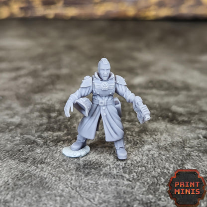 Kaledon Commander - Kaledon Fortis Army, Sci-Fi Space Militia Soldiers by Print Minis