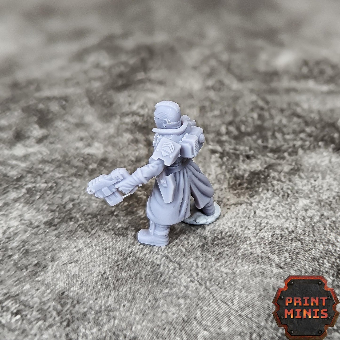 Kaledon Commander - Kaledon Fortis Army, Sci-Fi Space Militia Soldiers by Print Minis
