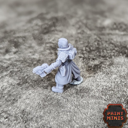 Kaledon Commander - Kaledon Fortis Army, Sci-Fi Space Militia Soldiers by Print Minis