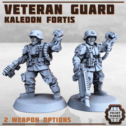 Command Squad - Kaledon Fortis Army, Sci-Fi Space Militia Soldiers by Print Minis