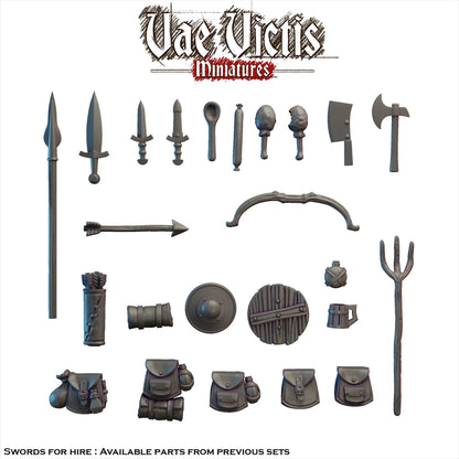 Modular Halfling Miniatures, Bits and Weapon Conversions Fantasy by Vae Victis, perfect for Fantasy Wargames and Tabletop RPGs