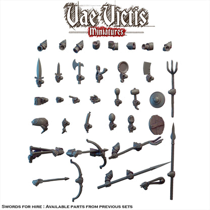 Modular Halfling Miniatures, Bits and Weapon Conversions Fantasy by Vae Victis, perfect for Fantasy Wargames and Tabletop RPGs