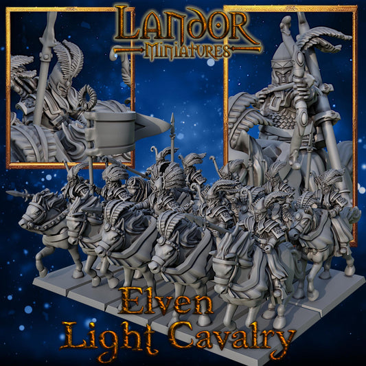 Elven Light Cavalry, Modular High Elven miniatures by Landor Miniatures! High Elves for Fantasy Wargames