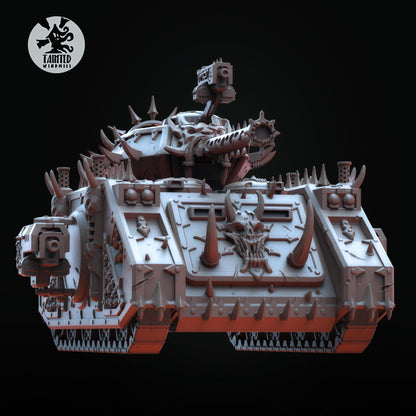 Marauder Fighting Vehicle, Chaos Space Marine Transport Vehicle Sculpted by Tainted Windmill for Wargames set in the Grimdark Future