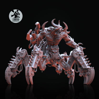 Iron Skulls Reaper, Chaotic Daemonic Monopose Miniatures Sculpted by Tainted Windmill for Wargames set in the Grimdark Future
