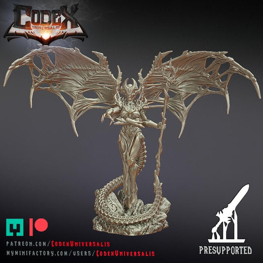 Kharnaxa standing, Demonic Heroic Miniature for Tabletop Roleplaying games by Codex Universalis