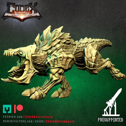 Lurker Hound, Forest Stalker Miniature for Tabletop Roleplaying games by Codex Universalis