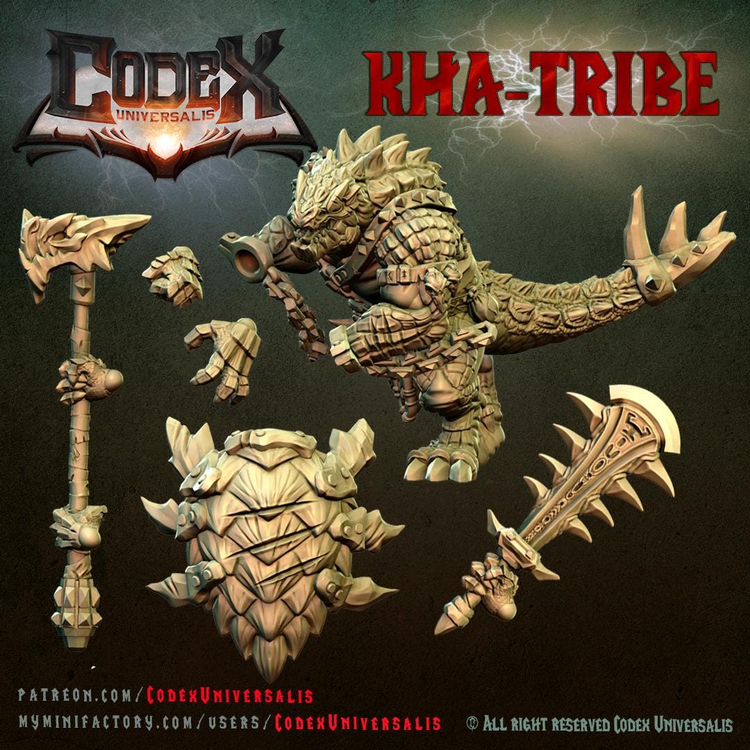 Brute Lizardmen, Lizardmen Warriors for Tabletop Roleplaying games by Codex Universalis