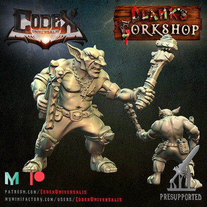 Tinkerer Grynk on foot - Hobgoblin Hero for Tabletop Roleplaying games by Codex Universalis