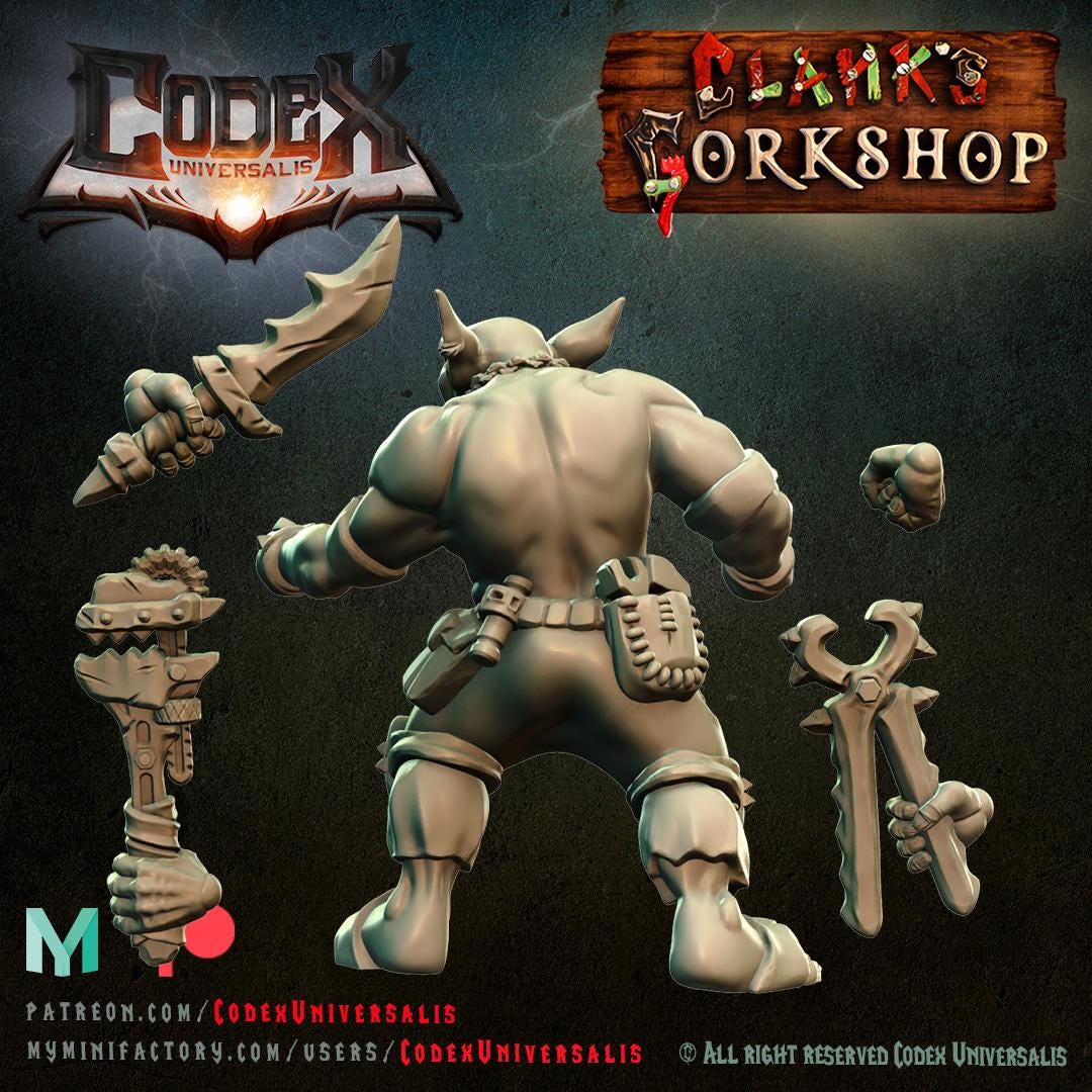 Tinkerer Grynk on foot - Hobgoblin Hero for Tabletop Roleplaying games by Codex Universalis