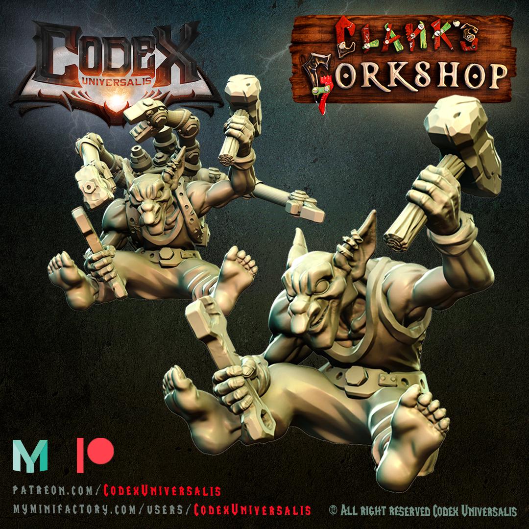 Tinkerer Fint with Techpack - Hobgoblin Hero for Tabletop Roleplaying games by Codex Universalis