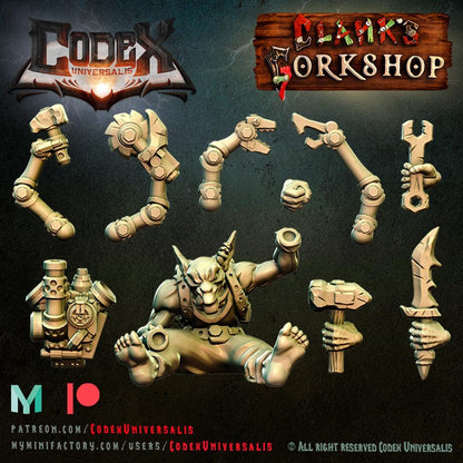 Tinkerer Fint with Techpack - Hobgoblin Hero for Tabletop Roleplaying games by Codex Universalis