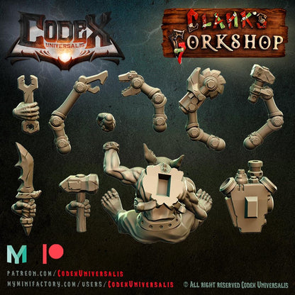 Tinkerer Fint with Techpack - Hobgoblin Hero for Tabletop Roleplaying games by Codex Universalis
