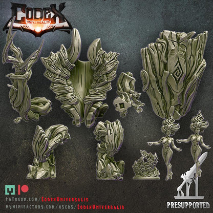 Shidar and Arcaena, Heroic Forest Spirit Miniature for Tabletop Roleplaying games by Codex Universalis