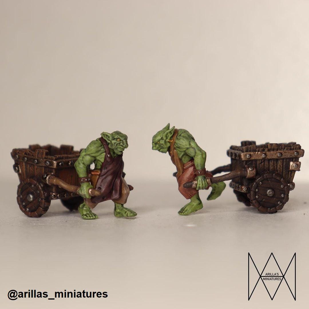 Ekz with cart - Hobgoblin Hero for Tabletop Roleplaying games by Codex Universalis