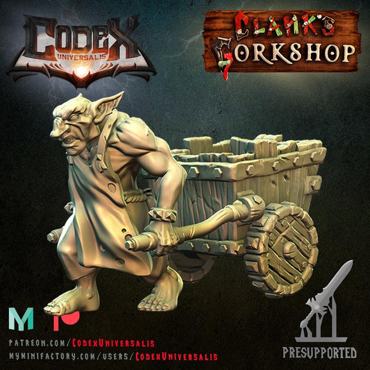 Ekz with cart - Hobgoblin Hero for Tabletop Roleplaying games by Codex Universalis