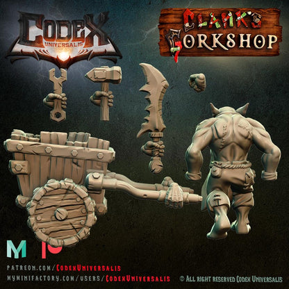Ekz with cart - Hobgoblin Hero for Tabletop Roleplaying games by Codex Universalis