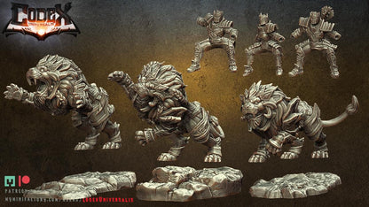 Black Lion Knighthood, Knightly Hero Miniatures for Tabletop Roleplaying games by Codex Universalis