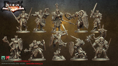 Black Lion Knighthood, Knightly Hero Miniatures for Tabletop Roleplaying games by Codex Universalis
