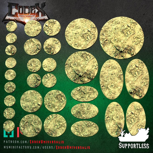 Forest Round and Oval Bases for use in Tabletop Wargames by Codex Universalis