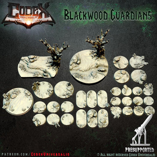 Blackwood Guardians Round and Oval Bases for use in Tabletop Wargames by Codex Universalis