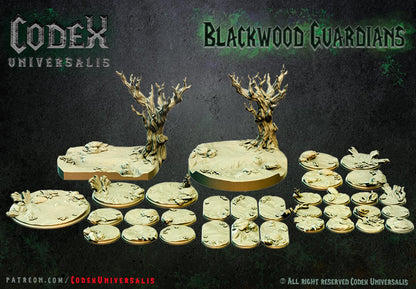 Blackwood Guardians Round and Oval Bases for use in Tabletop Wargames by Codex Universalis