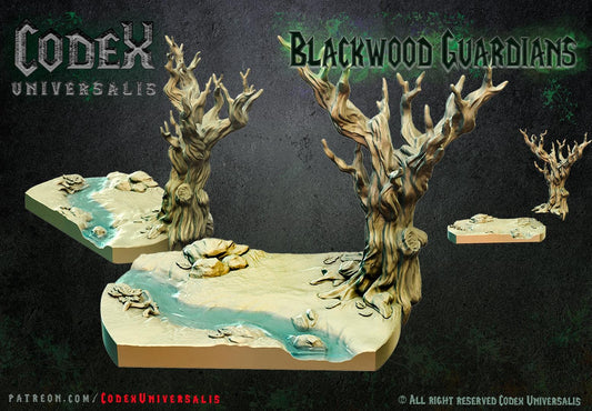Blackwood Guardians Round and Oval Diorama Bases for use in Tabletop Wargames by Codex Universalis