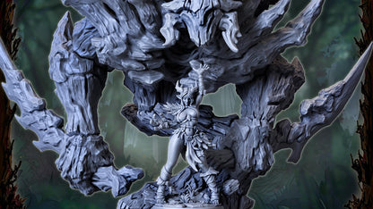 Zellora and Rhadus, Heroic Forest Spirit Miniature for Tabletop Roleplaying games by Codex Universalis