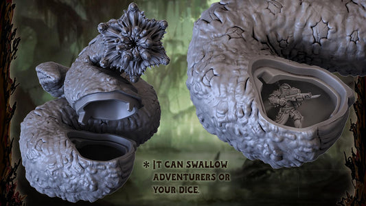 Ghugut, Swamp Wurm, Monstrous Worm Miniature for Tabletop Roleplaying games by Codex Universalis