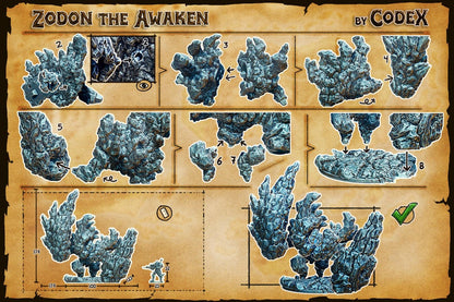 Zodon the Awaken, Heroic Lava Spirit Miniature for Tabletop Roleplaying games by Codex Universalis