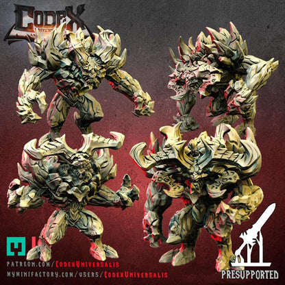 Fire and Stone Demons, Demonic Lava Spirit Miniatures for Tabletop Roleplaying games by Codex Universalis
