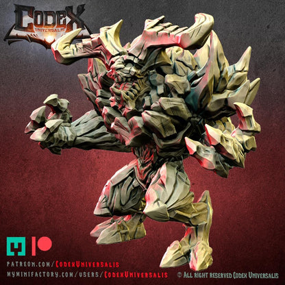 Fire and Stone Demons, Demonic Lava Spirit Miniatures for Tabletop Roleplaying games by Codex Universalis