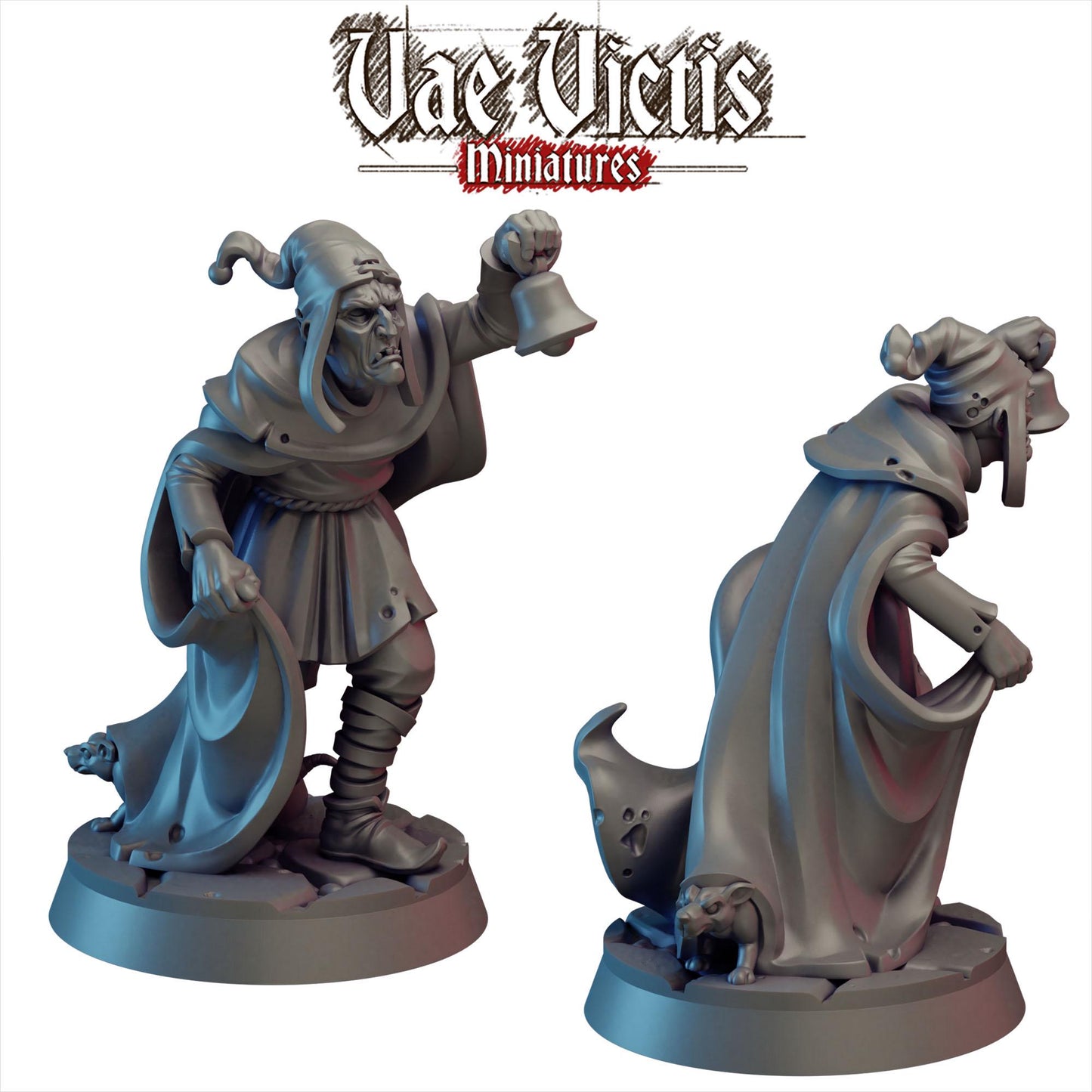Town Crier, Cursed City Cryer, Mercenary Miniatures by Vae Victis, perfect for Fantasy Wargames and Tabletop RPGs