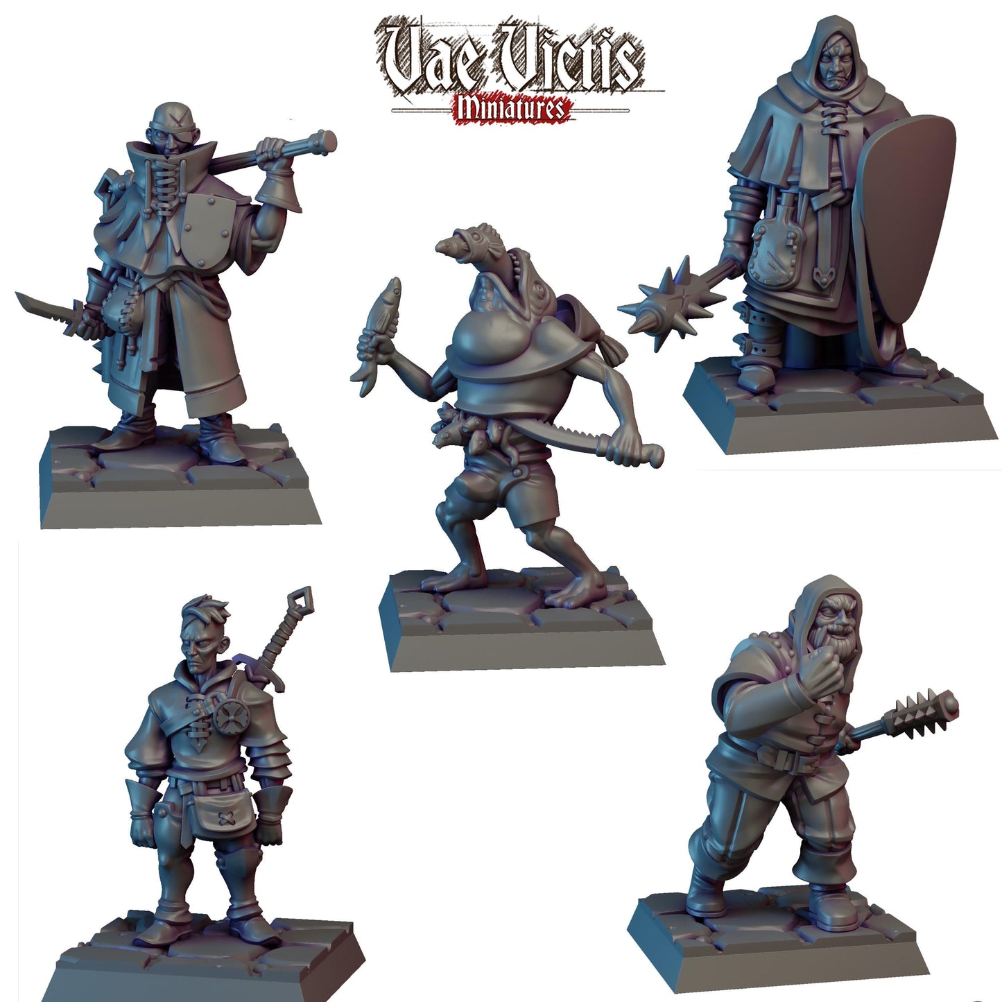 Hardened Adventurers, Cursed City Mercenaries by Vae Victis, perfect for Fantasy Wargames and Tabletop RPGs