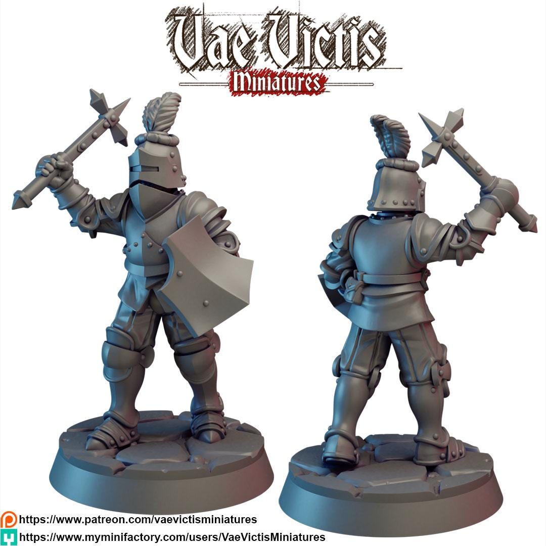 Royal Knights, Adventurers and Mercenaries by Vae Victis, perfect for Fantasy Wargames and Tabletop RPGs