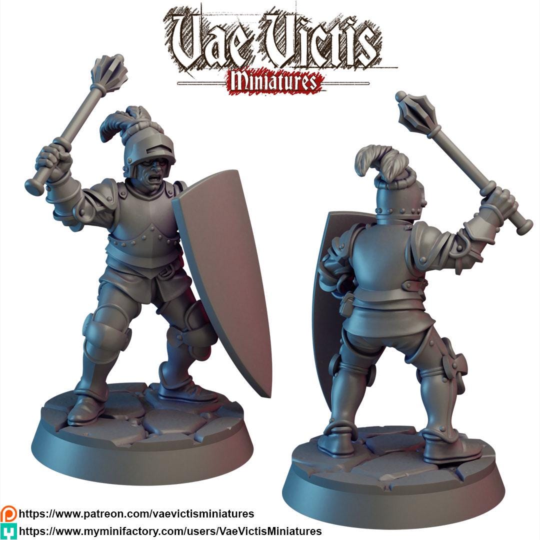 Royal Knights, Adventurers and Mercenaries by Vae Victis, perfect for Fantasy Wargames and Tabletop RPGs