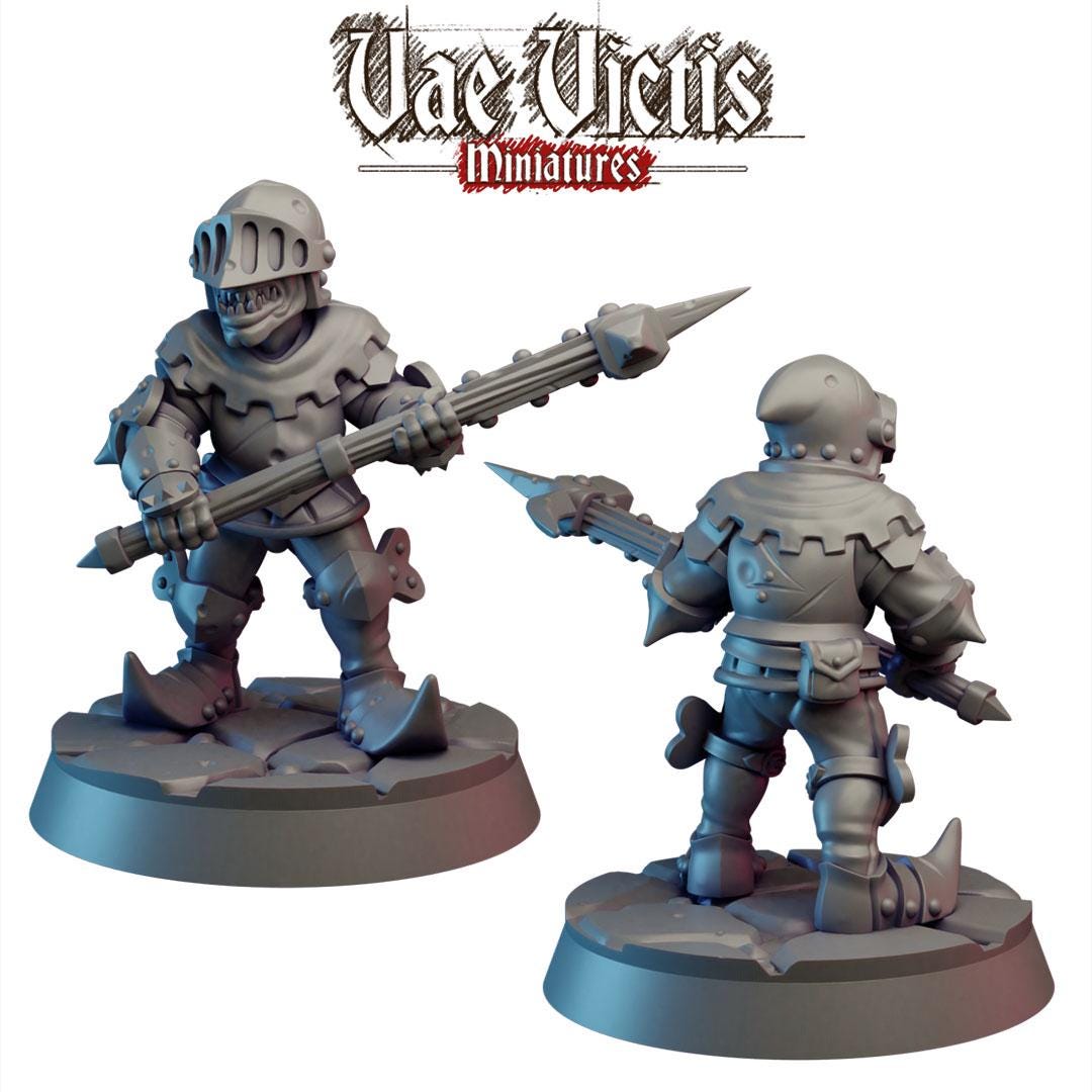 Goblin guards, Adventurers and Mercenaries by Vae Victis, perfect for Fantasy Wargames and Tabletop RPGs