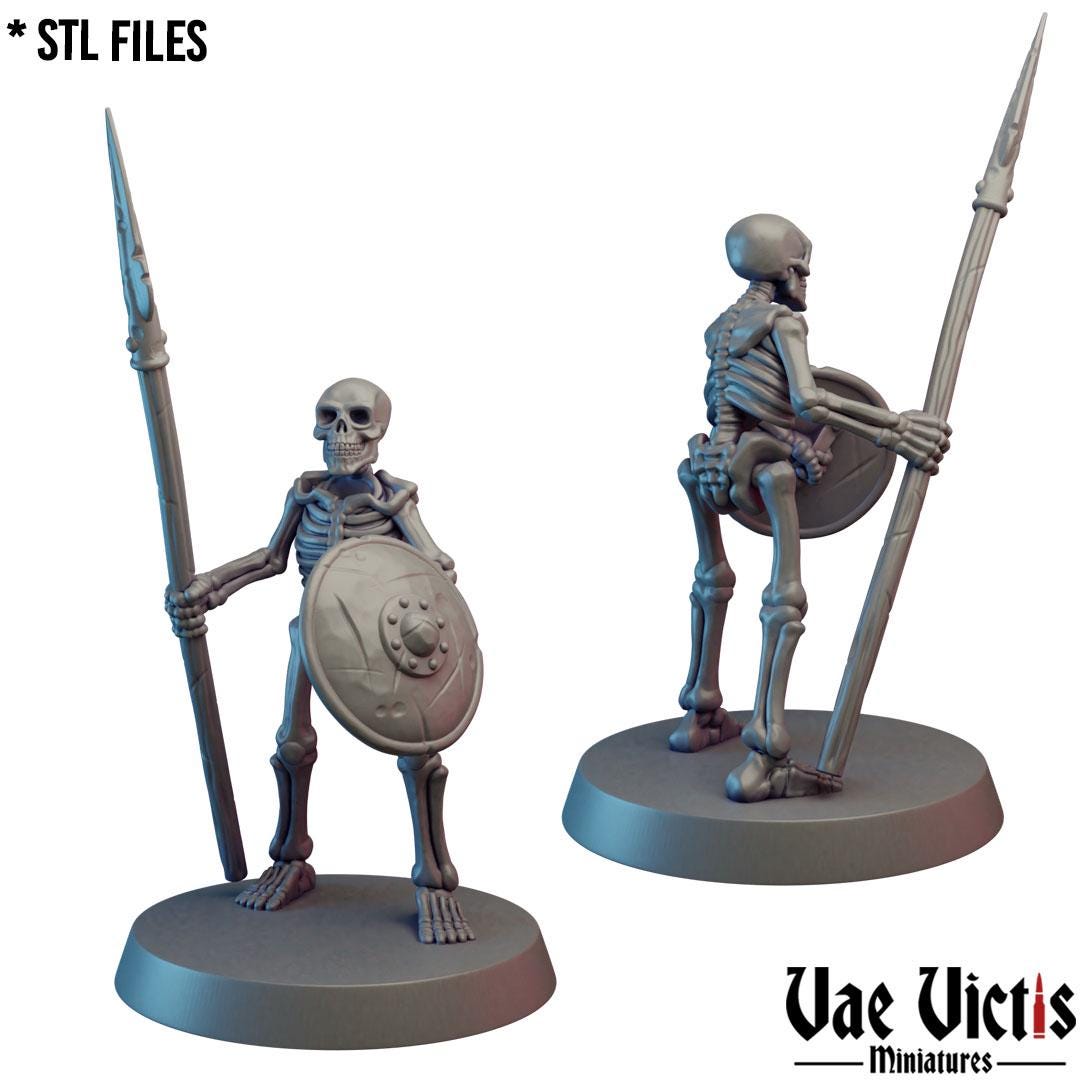 Skeleton Warband, Adventurers and Mercenaries by Vae Victis, perfect for Fantasy Wargames and Tabletop RPGs