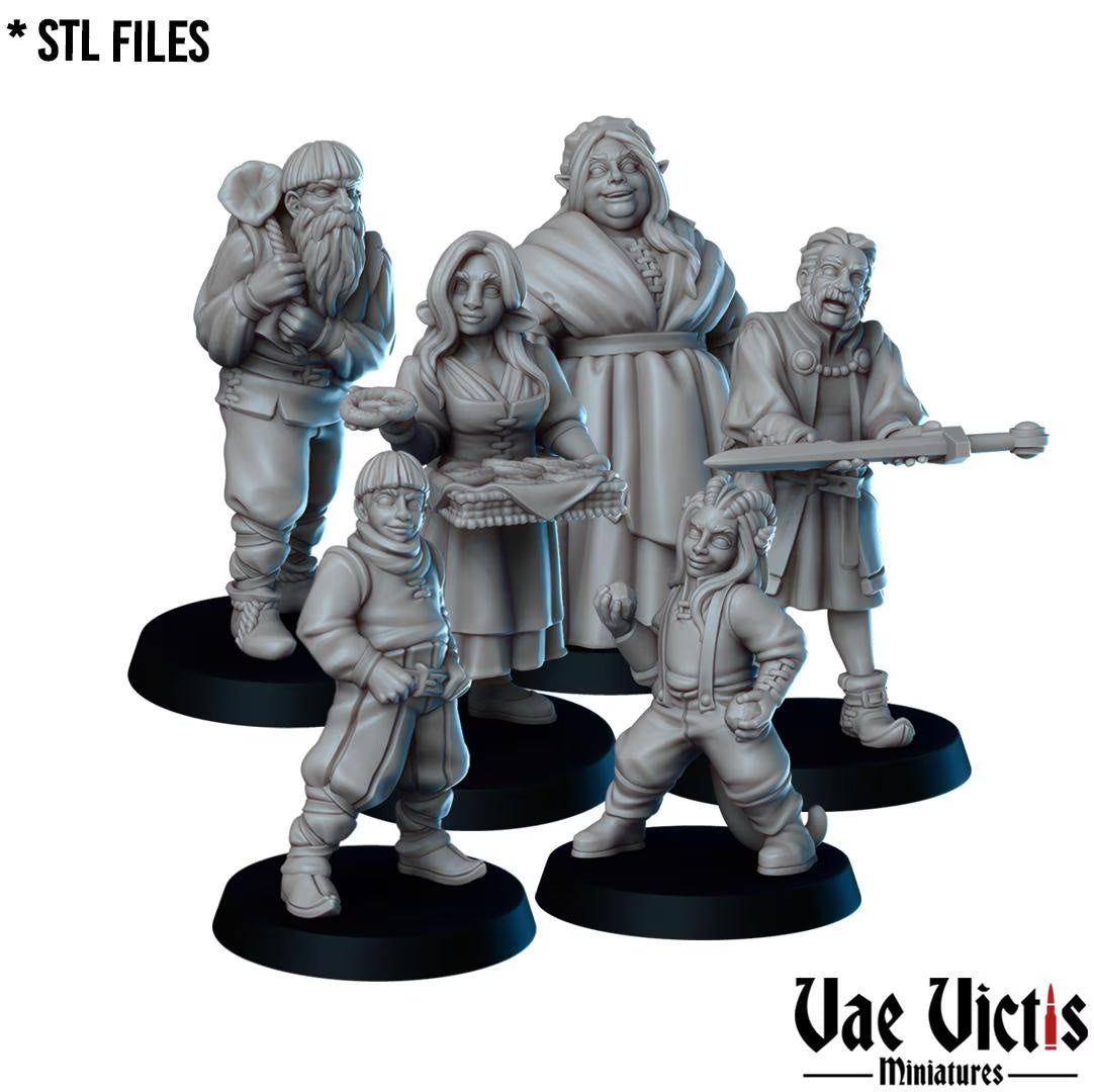 The Townfolks, Adventurers, Civilians and Mercenaries by Vae Victis, perfect for Fantasy Wargames and Tabletop RPGs